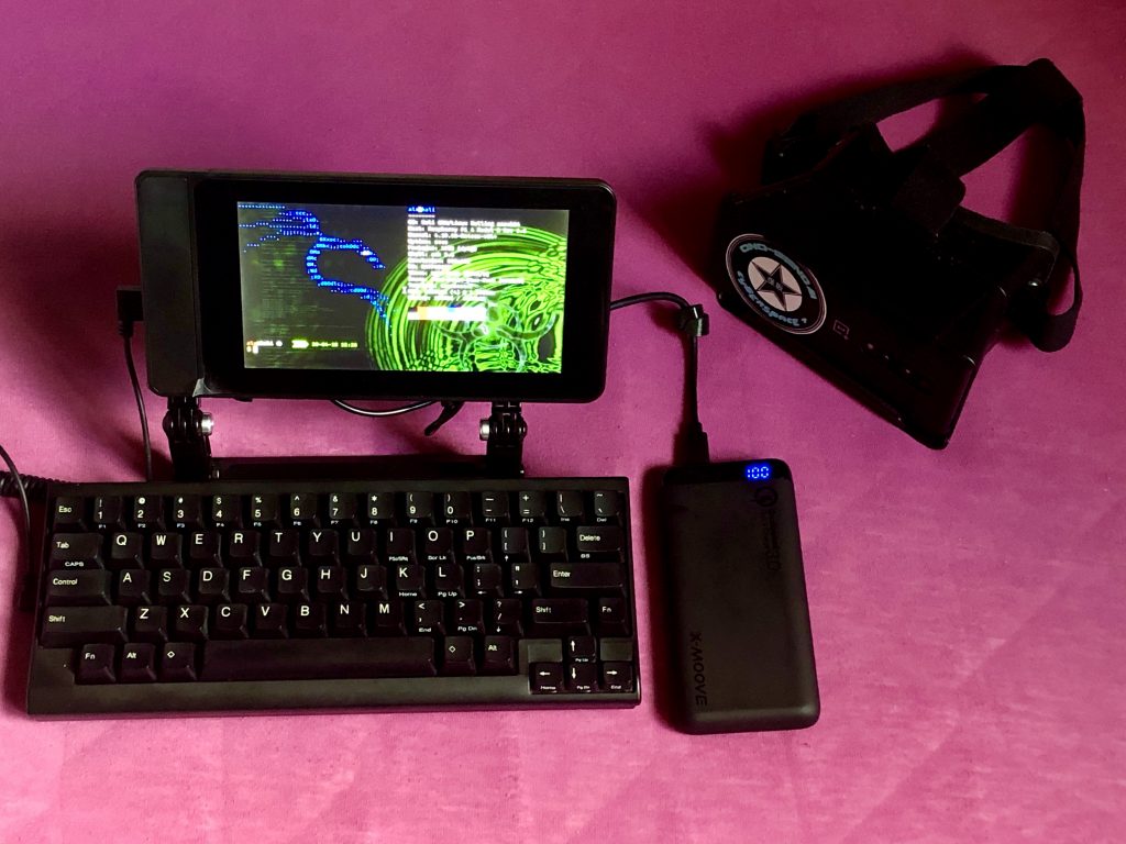 Cyberdeck, USB PowerBank, and cheap VR Headset